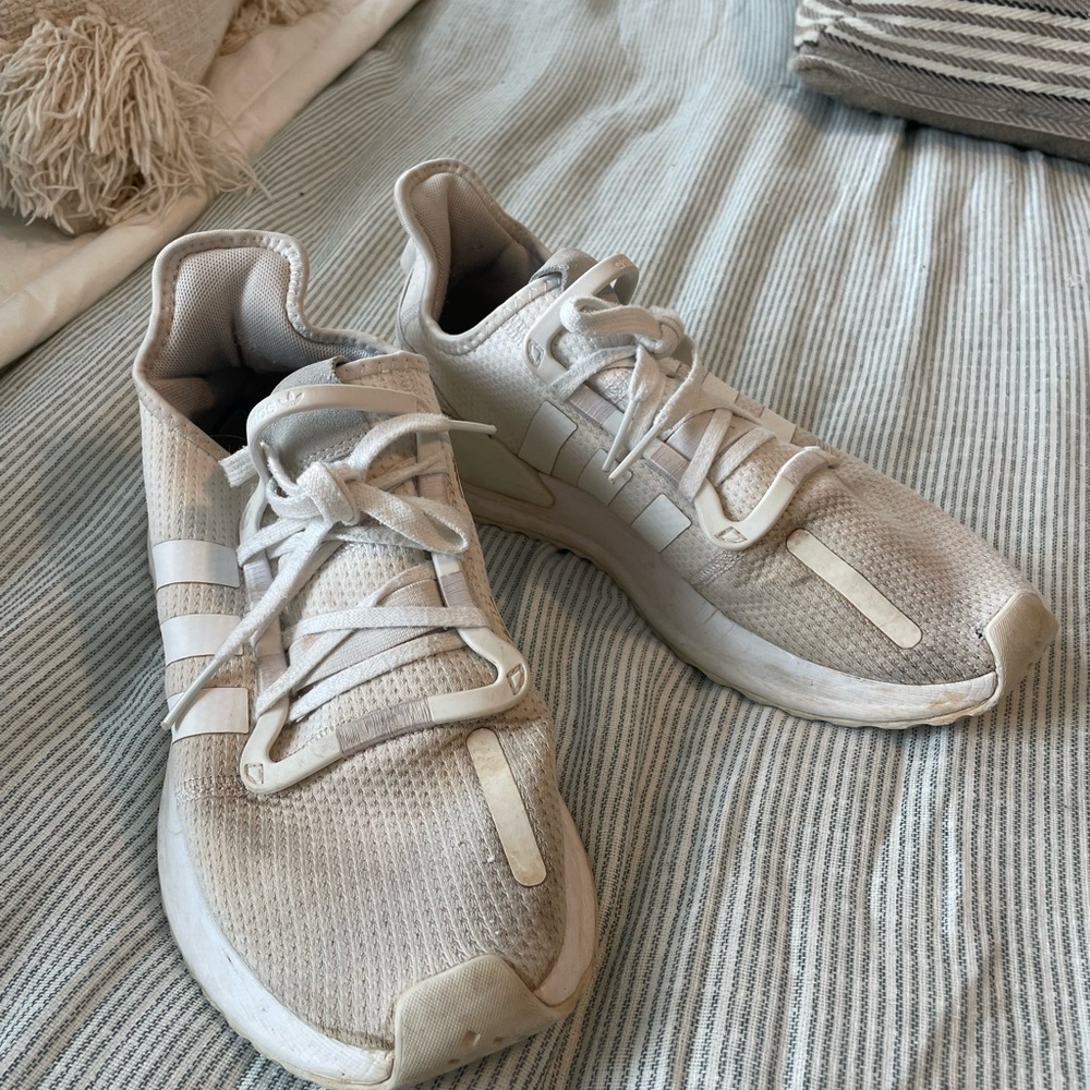 Adidas White Mesh Sneakers